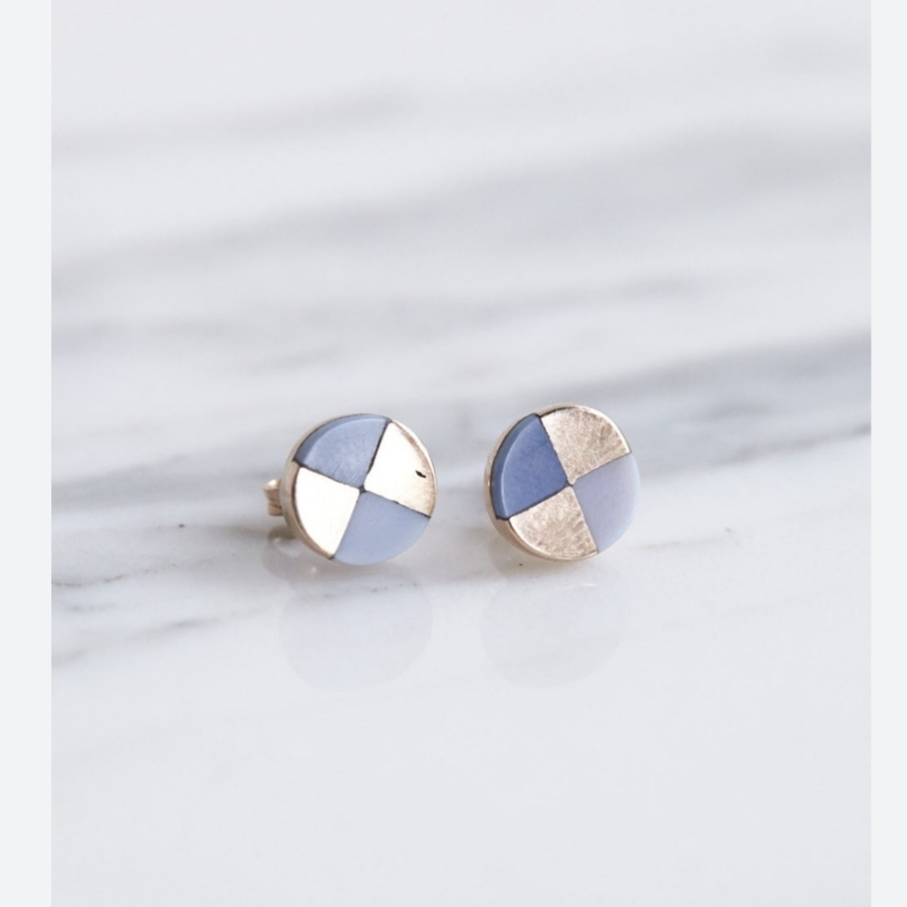 ISO Ursa Major Ray Stud Silver Mother Of Pearl Studs Kate Jones